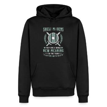 Valkyrie Shield Maidens They Give A Norse Viking - Männer Premium Bio Hoodie - Schwarz - Vorne - Nico (187cm)