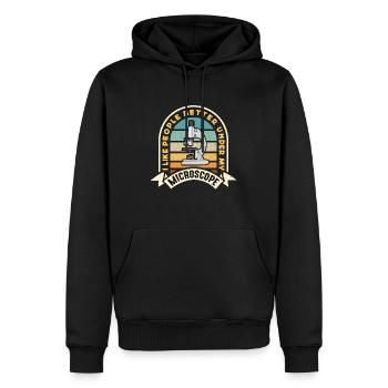 Microbiologiste J’aime mieux les gens Microbiologie - Sweat à capuche Premium bio Homme - noir - Devant - Nico (187cm)
