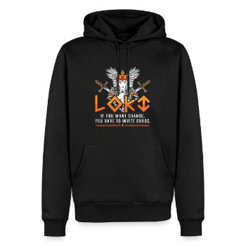 Valkyries If You Want Change Viking Woman Nordic - Männer Premium Bio Hoodie - Schwarz - Vorne - Nico (187cm)