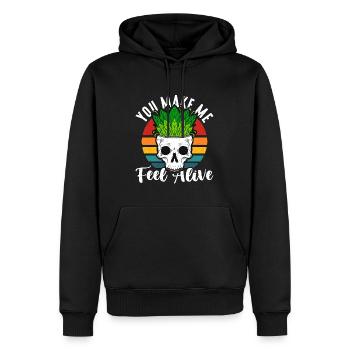 Herbalism You Make Me Feel Alive Retro Herb Lover - Männer Premium Bio Hoodie - Schwarz - Vorne - Nico (187cm)