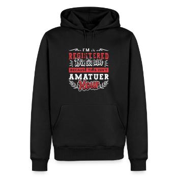 Diététiste Je suis un coach en santé diététiste professionnel - Sweat à capuche Premium bio Homme - noir - Devant - Nico (187cm)