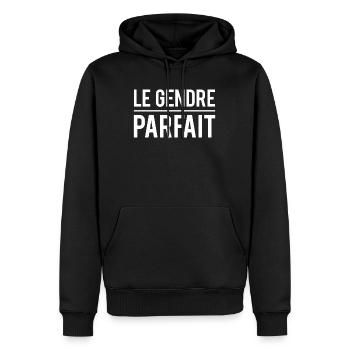 Le gendre parfait blague gendre humour - Sweat à capuche Premium bio Homme - noir - Devant - Nico (187cm)