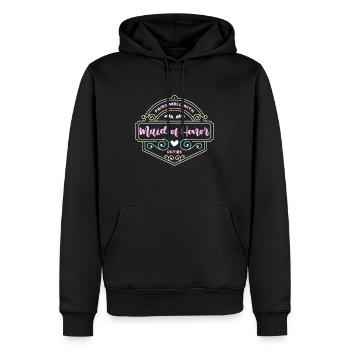 La demoiselle d’honneur se marie bien avec l’enterrement de vie de jeune fille - Sweat à capuche Premium bio Homme - noir - Devant - Nico (187cm)