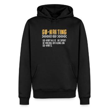 Kart Racing Go-Karting Noun Racetrack Kart Racer - Sweat à capuche Premium bio Homme - noir - Devant - Nico (187cm)