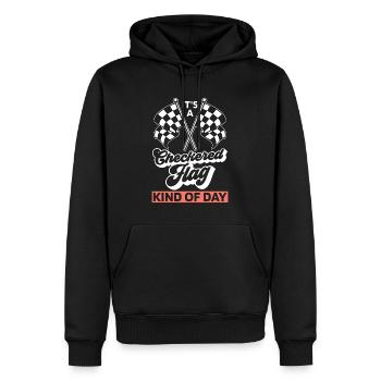 Kart Racing It's A Checkered Flag Kind Car Racing - Männer Premium Bio Hoodie - Schwarz - Vorne - Nico (187cm)