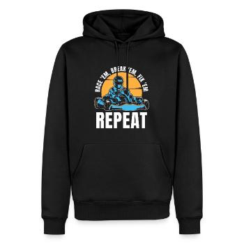 Kart Racing Race 'Em Break 'Em Karting Kart Racer - Sweat à capuche Premium bio Homme - noir - Devant - Nico (187cm)