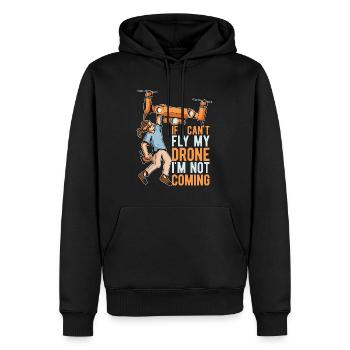 Course de drones si je ne peux pas piloter mon drone quadcopter - Sweat à capuche Premium bio Homme - noir - Devant - Nico (187cm)