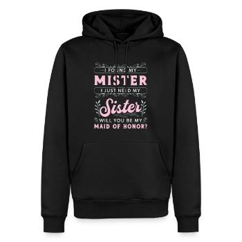 Maid Of Honor I Found My Mister I Just Marriage - Männer Premium Bio Hoodie - Schwarz - Vorne - Nico (187cm)