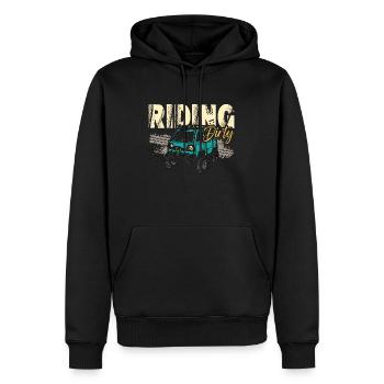 Off-Road Racing Riding Dirty Roadtrip Motocross - Männer Premium Bio Hoodie - Schwarz - Vorne - Nico (187cm)