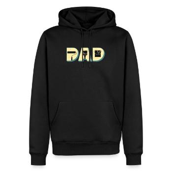 Peintre Papa Artisanat Pinceau Artisans - Sweat à capuche Premium bio Homme - noir - Devant - Nico (187cm)