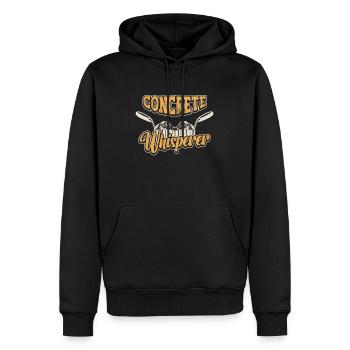 Finisseur de béton Construction Concrete Whisperer - Sweat à capuche Premium bio Homme - noir - Devant - Nico (187cm)