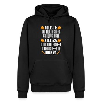 Civil Engineer Rule #1 The Civil Engineer Building - Männer Premium Bio Hoodie - Schwarz - Vorne - Nico (187cm)