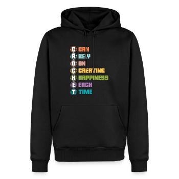 Crocheting Crochet Can Rely On Creating Knitting - Männer Premium Bio Hoodie - Schwarz - Vorne - Nico (187cm)