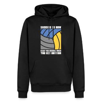 Le succès du volleyball de plage est la hauteur du ballon de plage - Sweat à capuche Premium bio Homme - noir - Devant - Nico (187cm)