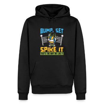 Beach Volleyball Bump Set Spike It Volleyball Club - Männer Premium Bio Hoodie - Schwarz - Vorne - Nico (187cm)