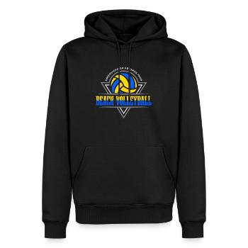 Volleyball de plage Rêver des vendredis et du beachball - Sweat à capuche Premium bio Homme - noir - Devant - Nico (187cm)