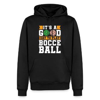 Bocce Ball It's A Good Day To Play Petanque Boules - Männer Premium Bio Hoodie - Schwarz - Vorne - Nico (187cm)