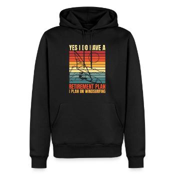 Planche à voile Oui, j’ai un wakeboard de retraite - Sweat à capuche Premium bio Homme - noir - Devant - Nico (187cm)