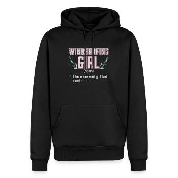 Nom de fille de planche à voile comme un sport extrême normal - Sweat à capuche Premium bio Homme - noir - Devant - Nico (187cm)