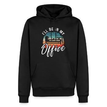 Woodturning I'll Be In My Office Retro Woodworker - Männer Premium Bio Hoodie - Schwarz - Vorne - Nico (187cm)