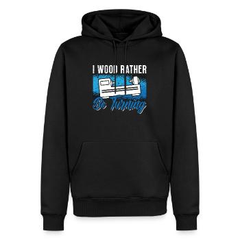 Tournage sur bois I Bois plutôt être tournage artisanat - Sweat à capuche Premium bio Homme - noir - Devant - Nico (187cm)