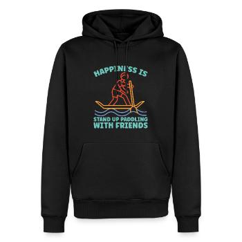 Stand Up Paddle Happiness Is Stand Water Sports - Männer Premium Bio Hoodie - Schwarz - Vorne - Nico (187cm)