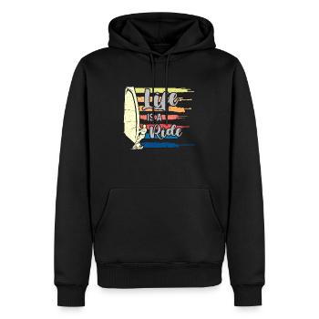 La vie de planche à voile est un sport nautique Ride Surfboarder - Sweat à capuche Premium bio Homme - noir - Devant - Nico (187cm)