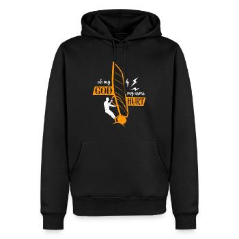 Planche à voile Oh mon Dieu Mes bras blessés Aime la planche de surf - Sweat à capuche Premium bio Homme - noir - Devant - Nico (187cm)