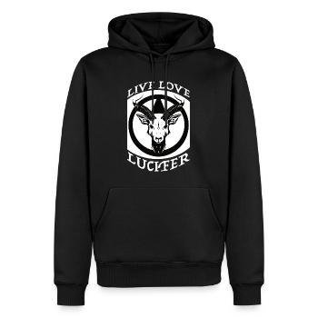 Occult Demon Lucifer goat Geschenkidee - Männer Premium Bio Hoodie - Schwarz - Vorne - Nico (187cm)