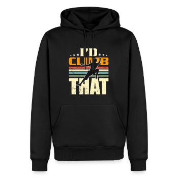 Indoor Climbing I'd Climb That Bouldering Climber - Männer Premium Bio Hoodie - Schwarz - Vorne - Nico (187cm)