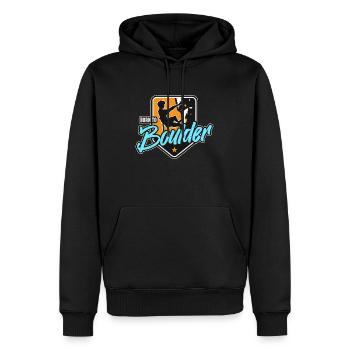 Indoor Climbing Born To Boulder Climbing Hall - Männer Premium Bio Hoodie - Schwarz - Vorne - Nico (187cm)