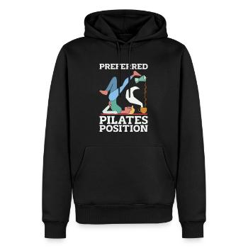 Pilates Preferred Pilates Position Meditation - Men’s Premium Organic Hoodie - black - Front - Nico (187cm)