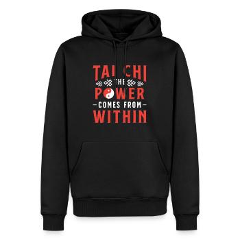 Tai Chi The Power Comes From Within Martial Arts - Men’s Premium Organic Hoodie - black - Front - Nico (187cm)