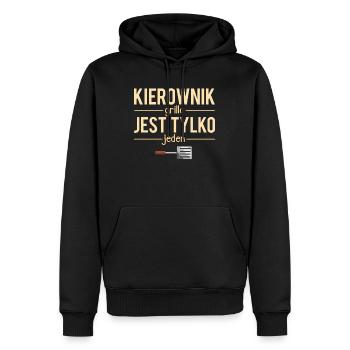 Kierownik grilla jest tylko jeden polonais humour - Sweat à capuche Premium bio Homme - noir - Devant - Nico (187cm)