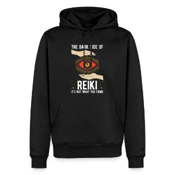 Reiki Le côté obscur du guérisseur de méditation Reiki - Sweat à capuche Premium bio Homme - noir - Devant - Nico (187cm)