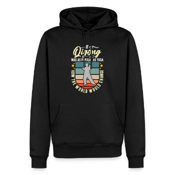 Si le Qi Gong était aussi populaire que le yoga Arts Martiaux - Sweat à capuche Premium bio Homme - noir - Devant - Nico (187cm)