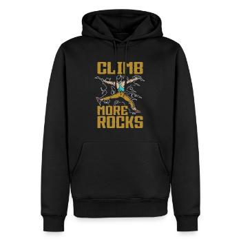 Rock Climbing Climb More Rocks Mountain Climbing - Männer Premium Bio Hoodie - Schwarz - Vorne - Nico (187cm)