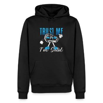 Rock Climbing Trust Me I'm Solid Mountaineering - Männer Premium Bio Hoodie - Schwarz - Vorne - Nico (187cm)