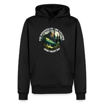 Camping campfire saying - Men’s Premium Organic Hoodie - black - Front - Nico (187cm)