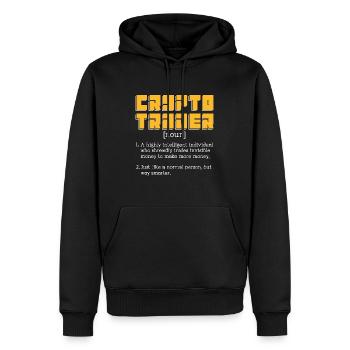 Cryptocurrency Crypto Trader A Highly Investment - Männer Premium Bio Hoodie - Schwarz - Vorne - Nico (187cm)