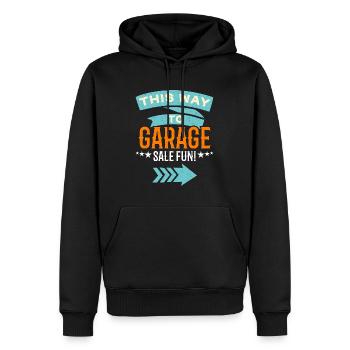 Les ventes de garage de cette façon au marché aux puces de la vente de garage - Sweat à capuche Premium bio Homme - noir - Devant - Nico (187cm)