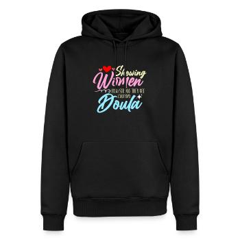 Doula Showing Women How Strong They Are Midwife - Männer Premium Bio Hoodie - Schwarz - Vorne - Nico (187cm)