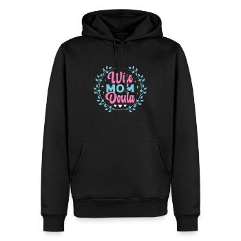 Doula Wife Mom Doula Birth Companion Midwifery - Männer Premium Bio Hoodie - Schwarz - Vorne - Nico (187cm)