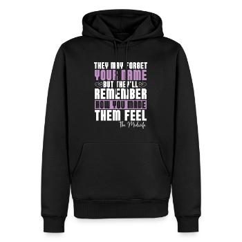 Sage-femme Ils peuvent oublier votre nom Doula Sages-femmes - Sweat à capuche Premium bio Homme - noir - Devant - Nico (187cm)