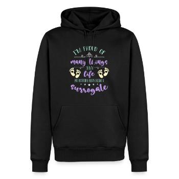Surrogacy I'm Proud Of Many Things Surrogate Mama - Männer Premium Bio Hoodie - Schwarz - Vorne - Nico (187cm)