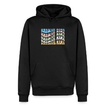 Maternité de substitution Mama Rétro FIV Maman Grossesse - Sweat à capuche Premium bio Homme - noir - Devant - Nico (187cm)