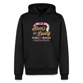 Surrogacy I Am A Strong And Loving IVF Awareness - Männer Premium Bio Hoodie - Schwarz - Vorne - Nico (187cm)