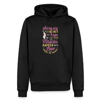 Surrogacy Is A Journey Of Hope Surrogate Pregnancy - Männer Premium Bio Hoodie - Schwarz - Vorne - Nico (187cm)