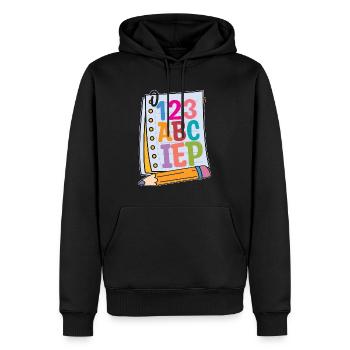 IEP 123 ABC IEP Autism Awareness Sped Teacher - Männer Premium Bio Hoodie - Schwarz - Vorne - Nico (187cm)