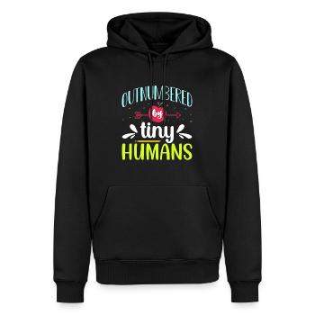 Les travailleurs en garderie sont moins nombreux que les petits gardiens - Sweat à capuche Premium bio Homme - noir - Devant - Nico (187cm)